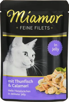 Produktbild von Miamor 100gx24 Feine Filets Jelly Thunfisch & Calamari