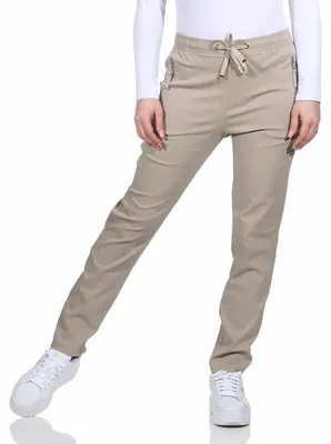 Produktbild von Chinohose mit Kordelzug Kurzgröße 19 bis 27 für Damen Hose Stretch Schlupfhose
