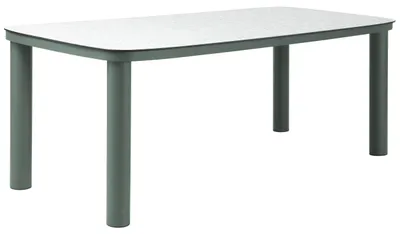 Immagine prodotto di Tavolo da giardino in alluminio per 8 persone 213 x 90 cm verde - Oviala Nocera