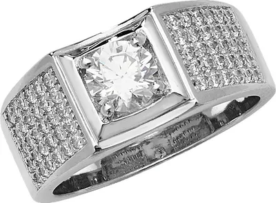 Produktbild von Edler 925 Sterling Silber Herren - Ring mit Zirkonia, 59 (18.8); TRS22487RSR