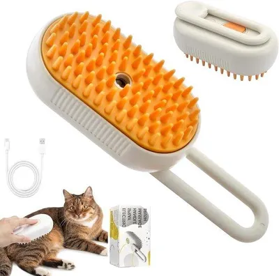 Produktbild von Dampfbürste für Katzen und Hunde, Massagekamm, Bürste