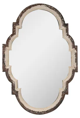 Image de Clayre & Eef Miroir 63x4x91 cm Marron Beige Bois