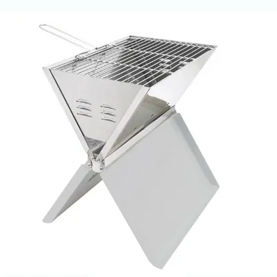 Produktbild von Klappgrill   Faltgrill Campinggrill Holzkohlegrill Standgrill  Kohlegrill BBQ Minigrill Edelstahl   für Garten Party BBQ