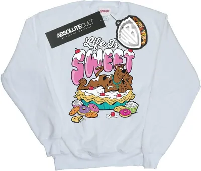 Produktbild von Scooby Doo - "Life Is Sweet" Sweatshirt für Damen BI1992 (S) (Weiß)
