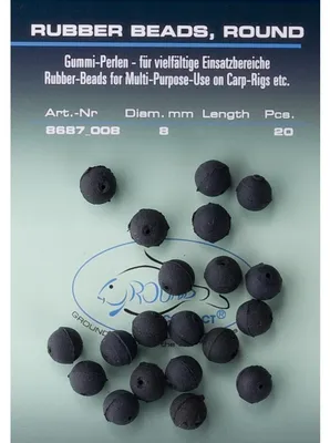 Gummikugeln schwarz 8 mm, 20 Stück