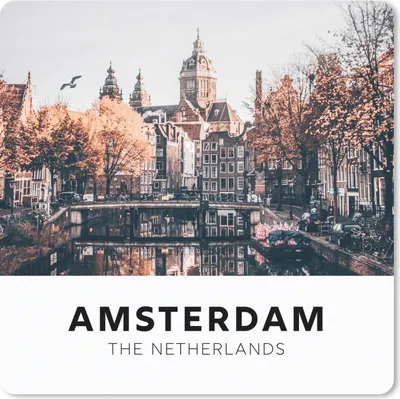 Produktbild von MuchoWow® Mauspad Mousepad Amsterdam - Niederlande - Aufschwung 20x20 cm - Mousepads - Maus Mat - Pad - Mausunterlage - Desk Mat - Bureauartikeln
