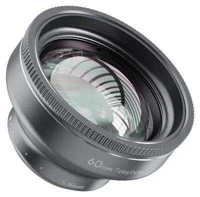 Productafbeelding van Shiftcam LensUltra P-series 60mm Telephoto lens – Optische Telefoto voor Dagelijkse Portretten – 2x Optische Vergroting – Compatibel met ShiftCam S.Mount Lens Montagesysteem - Grijs