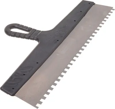 Image de Aqbau® Spatule à dents Spatule à colle Spatule large Acier inoxydable 450mm 8x8