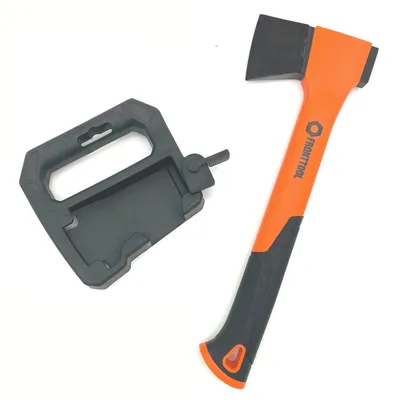 Produktbild von FRONTTOOL Beil 35cm Axt mit Klingenschutz - Universalaxt Outdoor - Holz spalten