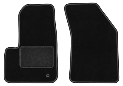 Produktbild von Velours-Fußmatten Vorne passend für Chrysler Sebring III (Limousine, Bj. 2007-2010) –  schwarz, passgenau, mit Befestigungen set 2 Stk. - STANDARD