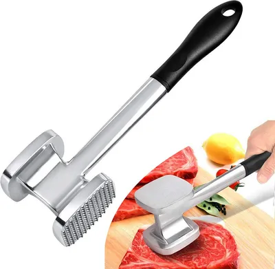Obrázek produktu pro INF Oboustranné naklepávací kladivo na maso pro dokonalé steaky a kotlety L