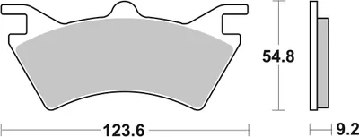 Produktbild von Bremsbelag SBS 757ATS (Satz pro Scheibe) Quad Sinter