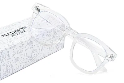 Image de Lunettes pour femmes avec filtre de lumière bleue, de grande taille, transparentes, avec charnières en métal, sans correction