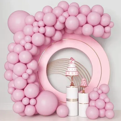 Productafbeelding van Ballonnen, roze, 84 stuks, voor boogdecoraties, verjaardag, bruiloft, babyshower, 5-18 inch