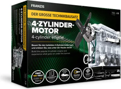 Produktbild von Franzis Verlag Der große Technikbausatz - 4-Zylinder-Motor, Motor, Ingenieurswesen