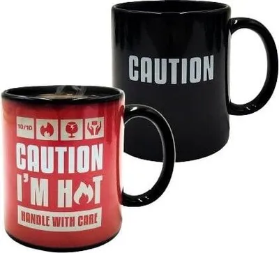 Produktbild von Mad Monkey - Tasse "Caution I am Hot" - mit Farbwechsel