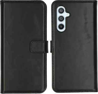 Zdjęcie produktu dla Selencia Genuine Leather Bookcase dla Samsung Galaxy A54 (5G) - Czarny