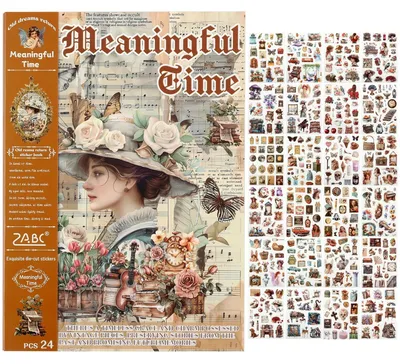 Produktbild von Sticker-Buch - Vintage-Motive für Scrapbooking und Journaling - Set mit vorgeschnittenen Stickern für Junk Journal und Bullet Journal