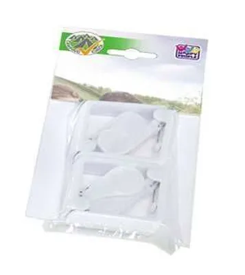 Produktbild von Happy People Tischdeckenklammern Kunststoff weiß - 4 Stück
