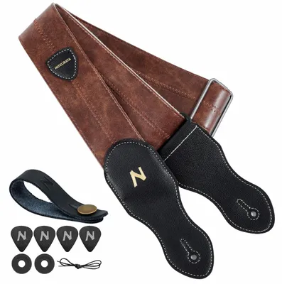 Productafbeelding van Solidchoice - Gitaarband met Plectrum Pocket in Vintage Stijl