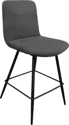 Produktbild von Felice 2KT, Hocker, Gestell schwarz matt, Bezug hellgrau