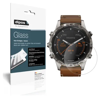 Produktbild von 1x Schutzfolie für Garmin MARQ Adventurer matt - Anti-Shock 9H Folie dipos Glass Kunststoffglas