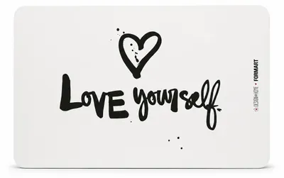 Obrázok produktu pre PPD Love yourself Tray D@H, raňajková doska, raňajky, Formica, biela / čierna, 14,3 x 23,3 cm, 661333