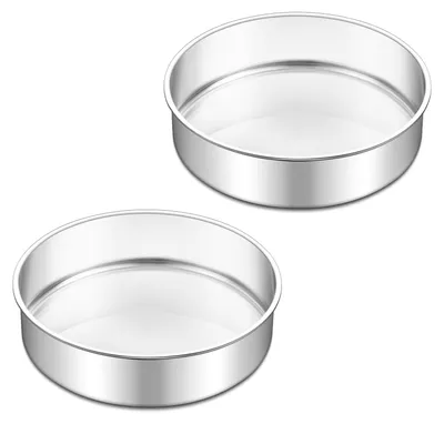 Immagine prodotto di Stampo per torte rotondo in acciaio inossidabile - Set di 2 - 18 cm - HKDE-277