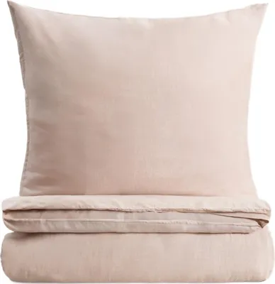 Produktbild von HOMLA AVELIA Viskose-Mischung Satin-Bettwäsche beige 160x200 + 2*70x80 cm