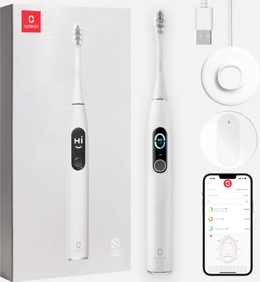 Produktbild von Oclean 6970810551815, Erwachsener, Schallzahnbürste, Tiefenreinigung, Zahnfleischpflege, Massage, Sensibel, Whitening, Grau, 84000 Bewegungen pro Minute, 2 min