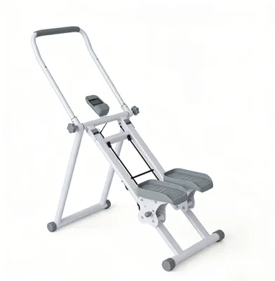 Zdjęcie produktu dla Stepper - QK7906 - Urządzenie do ćwiczeń nóg - Składane - Maksymalne obciążenie: 150 kg - Kierownica z 3-stopniową regulacją - Wyświetlacz LCD - Duże, antypoślizgowe pedały - Biały