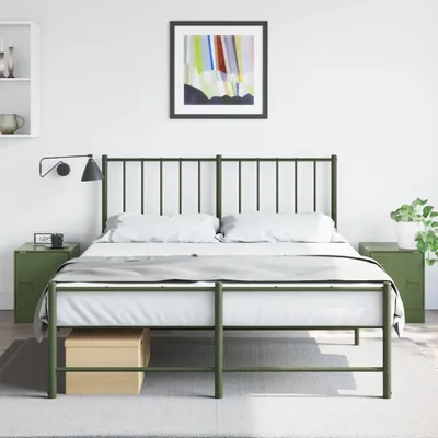 Immagine prodotto di vidaXL Comodini 2 pz. Verde oliva 34,5x39x44 cm in acciaio