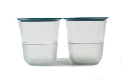 Produktbild von TUPPERWARE Clear Collection Becher 230 ml (2) dunkeltürkis Classic Royal Tafelperle