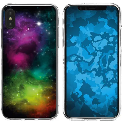 Produktbild von PhoneNatic Case kompatibel mit Apple iPhone X / XS Silikon-Hülle Space Starfield M7