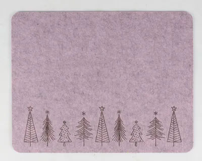 Produktbild von Filz-Platzset ca. 35x45 cm Baum-Design | Rechteckiges Platzdeckchen aus Filz | Weihnachtliche Tischdeko für Advent & Festtafel