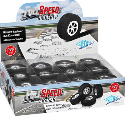 Produktbild von Wedo Radierer Autoreifen FULL SPEED f.sortiert