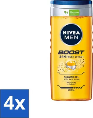 Produktbild von NIVEA Men Boost Duschgel 250 ml - Vorteilspack - 4 Stücke