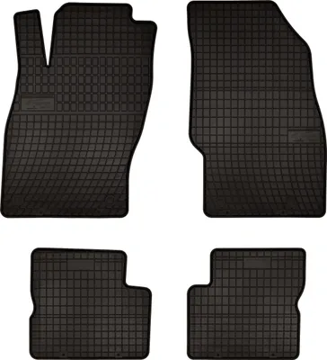 Image de Tapis de sol voiture en caoutchouc pour Opel Corsa D (2006-2015, hatchback) Noir, lot de 4 pièces, fixations