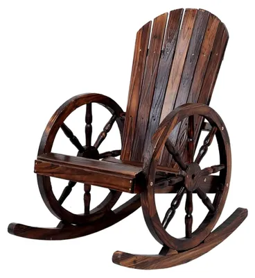 Produktbild von Schaukelstuhl für den Außenbereich aus Massivholz, geeignet für Terrasse und Innenbereich, für Erwachsene, ideal zum Entspannen