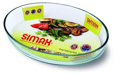 Zdjęcie produktu dla Owalna miska do pieczenia ze szkła borosilikatowego, pojemność 3 litry