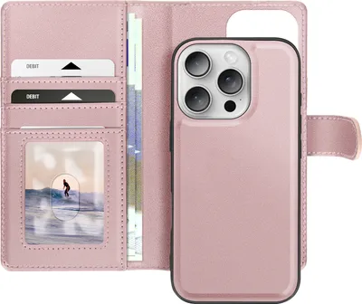 Produktbild von Mayaxess, Hülle für iPhone 16 Pro Max mit abnehmbarer Schale, Champagnerrosa