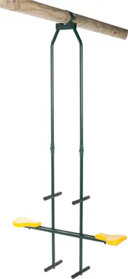Image de Swing King Balançoire double vert et jaune Crochet rond 2521130