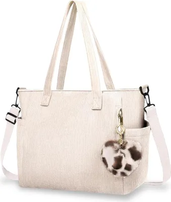 Produktbild von Damen Kord Groß Handtasche Cord Tasche Tote Bag Umhängetasche Beuteltasche Reefschluss