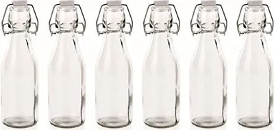 Produktbild von Glasflasche mit Bügelverschluss 250 ml 6er Set