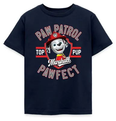 Produktbild von Spreadshirt Paw Patrol Marshall Pawfect Feuerwehrhund Kinder T-Shirt, 98/104 (3-4 Jahre), Navy