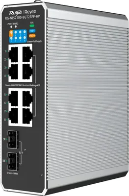 Produktbild von Ruijie Networks RG-NIS2100, Managed, L2, Gigabit Ethernet (10/100/1000), Power over Ethernet (PoE), Rack-Einbau, Wandmontage
