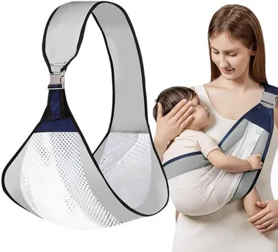 Obrázek produktu pro Unyqoos® Nastavitelná, pohodlná nosítko pro kojence a děti do 18 kg – prodyšné, s extra polstrovanými ramenními popruhy, ideální pro každodenní použití