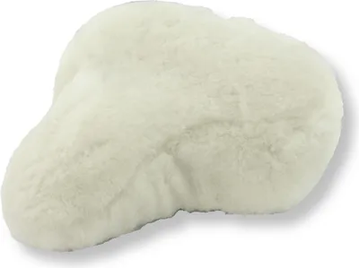 Produktbild von Reissner Lammfelle Fahrradsattel Bezug Fahrradsattelüberzug aus echtem Merino Lammfell FSB-A-0-WEI Weiß 27x24cm Gr.0