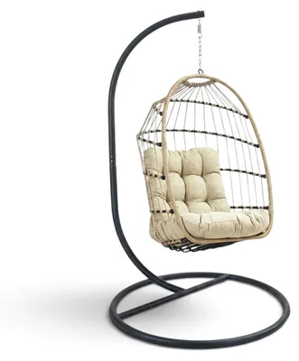 Produktbild von Hängesessel Malta | Sand & Schwarz | Aluminium und Rope | 2er Set