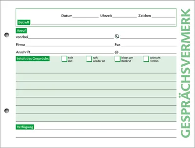 Produktbild von SoldanPlus Gesprächsvermerk H18NL A5 quer ws 100Bl